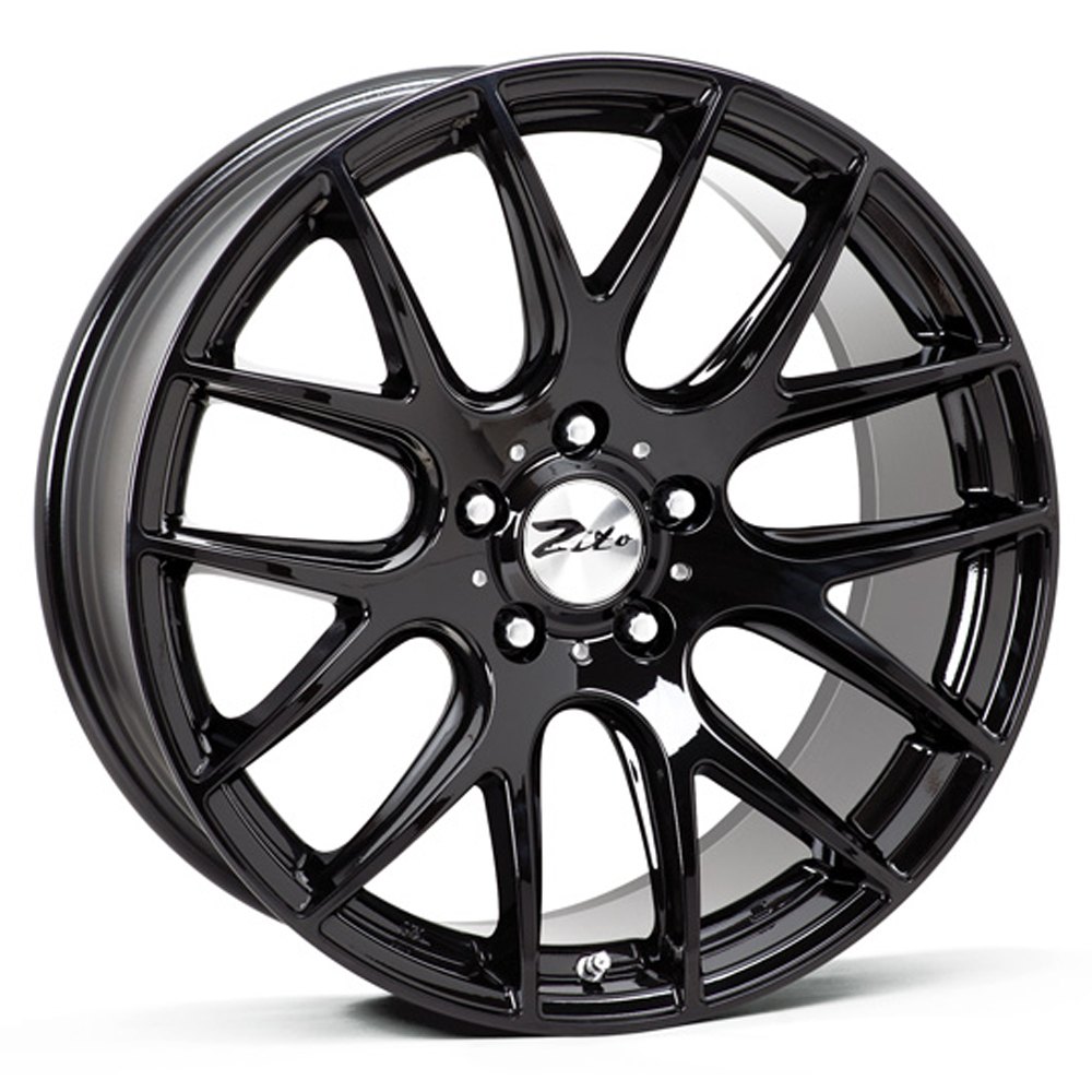 NEW 18" ZITO 935 CSL GTS ALLOY WHEELS IN GLOSS BLACK,DEEPER CONCAVE 9.5" REARS